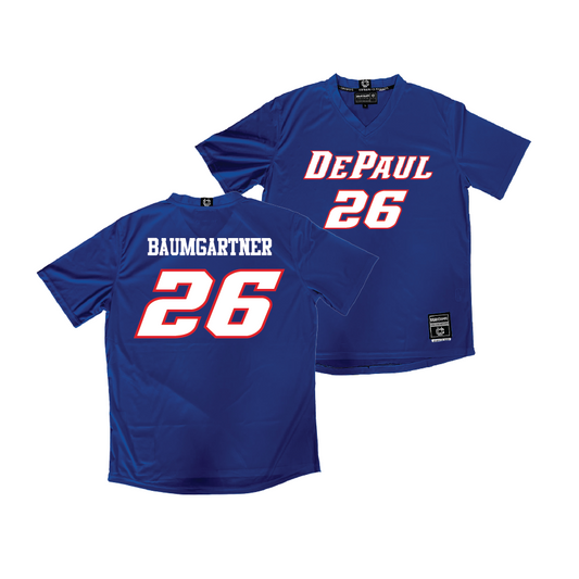 DePaul Men's Soccer Navy Blue Jersey - Christian Baumgartner | #26