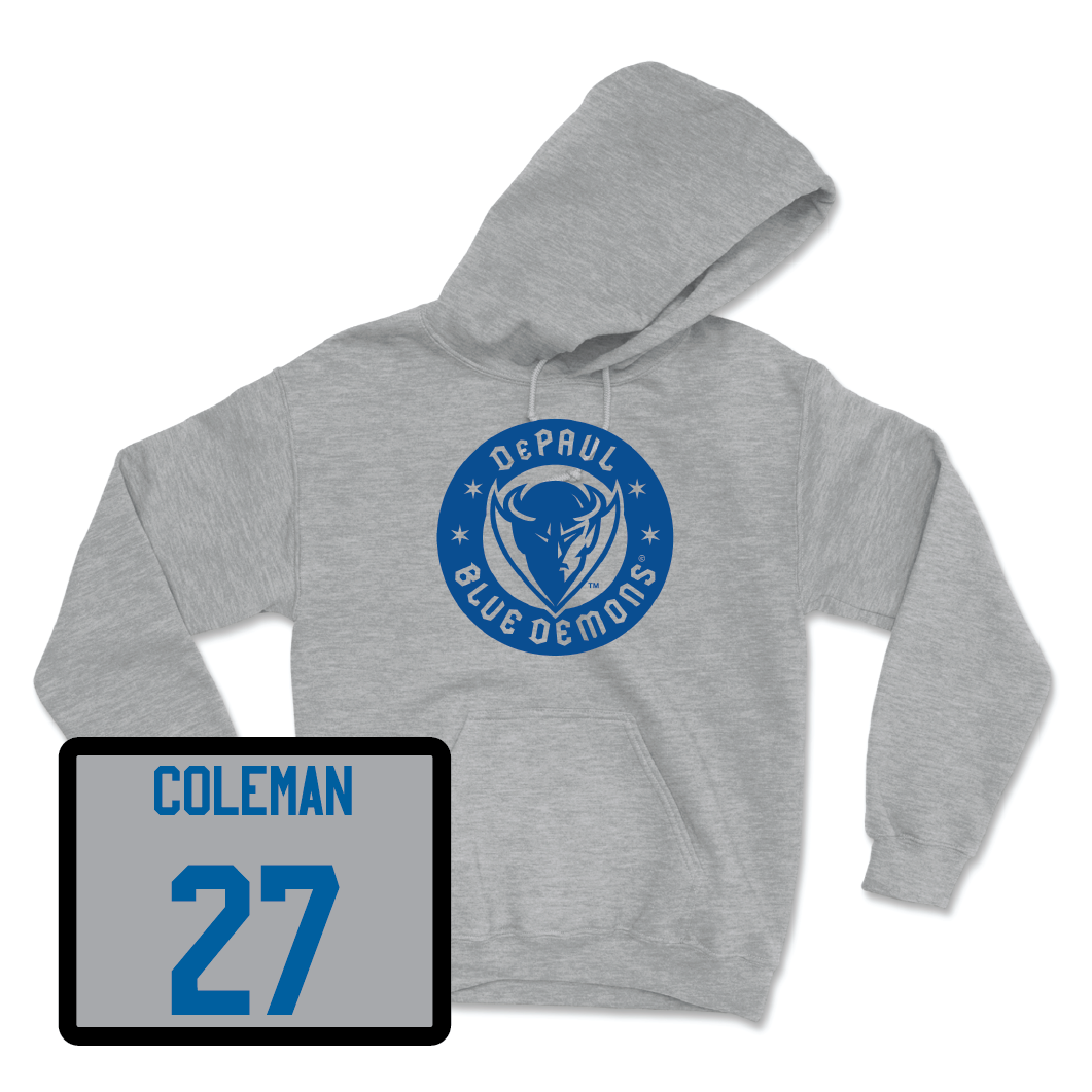 Sport Grey Men's Soccer Blue Demons Hoodie - Izaiah Coleman