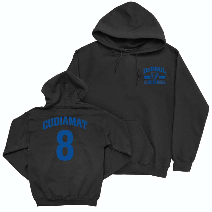 DePaul Volleyball Black Victory Hoodie - Ashley Cudiamat | #8 Youth Small