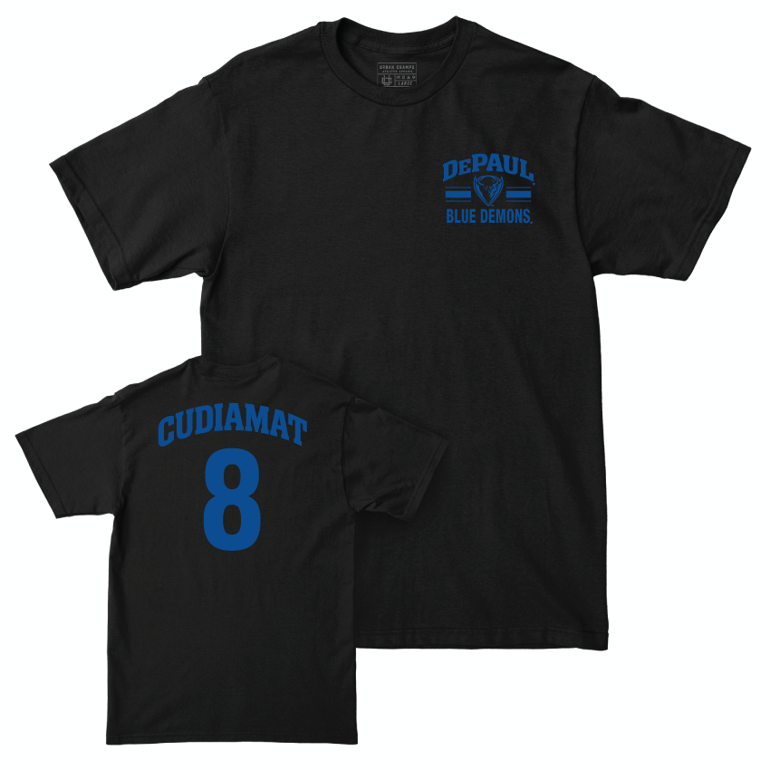 DePaul Volleyball Black Victory Tee - Ashley Cudiamat | #8 Youth Small