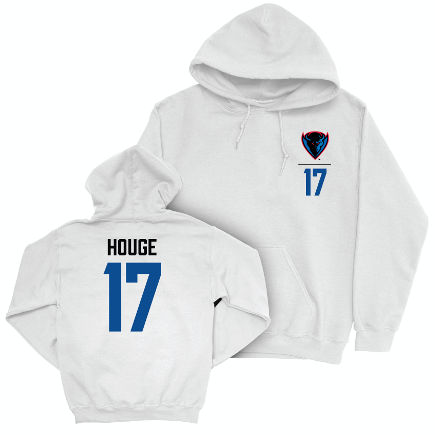 DePaul Softball White Logo Hoodie - Alexis Houge | #17 Youth Small