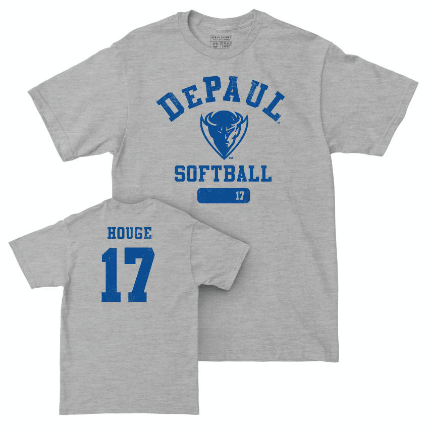 DePaul Softball Sport Grey Varsity Tee - Alexis Houge | #17 Youth Small