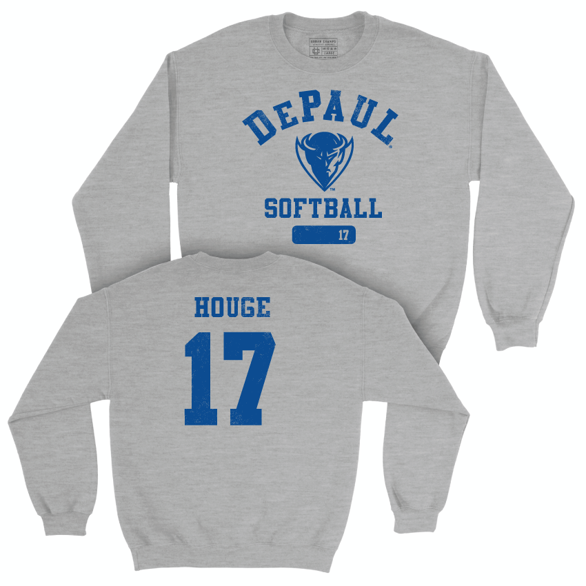 DePaul Softball Sport Grey Varsity Crew - Alexis Houge | #17 Youth Small