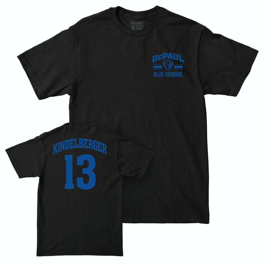 DePaul Volleyball Black Victory Tee - Aly Kindelberger | #13 Youth Small