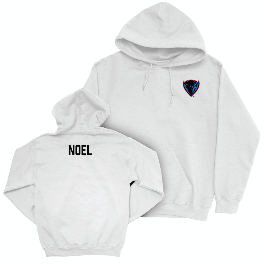 DePaul Women's Track & Field White Logo Hoodie - Ashley Noel Youth Small