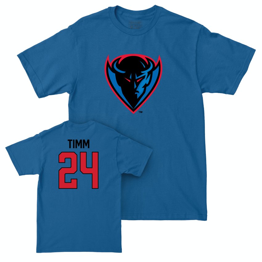 DePaul Women's Basketball Royal Legacy Tee - Ally Timm | #24 Youth Small