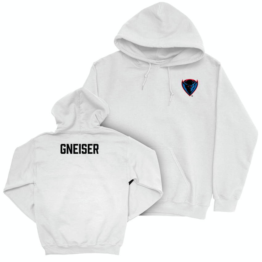 DePaul Golf White Logo Hoodie - Billy Gneiser | #10 Youth Small