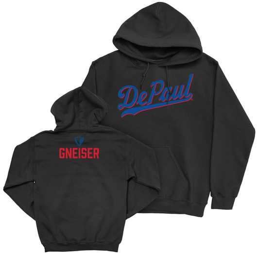 DePaul Golf Black Script Hoodie - Billy Gneiser | #10 Youth Small