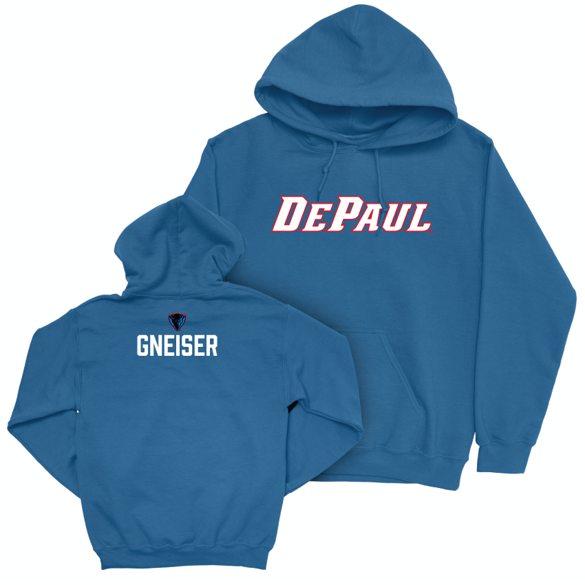 DePaul Golf Royal Sideline Hoodie - Billy Gneiser | #10 Youth Small