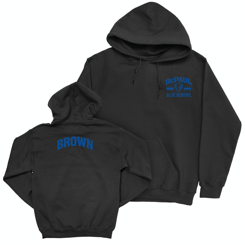 DePaul Men's Track & Field Black Victory Hoodie - Darius Brown Youth Small