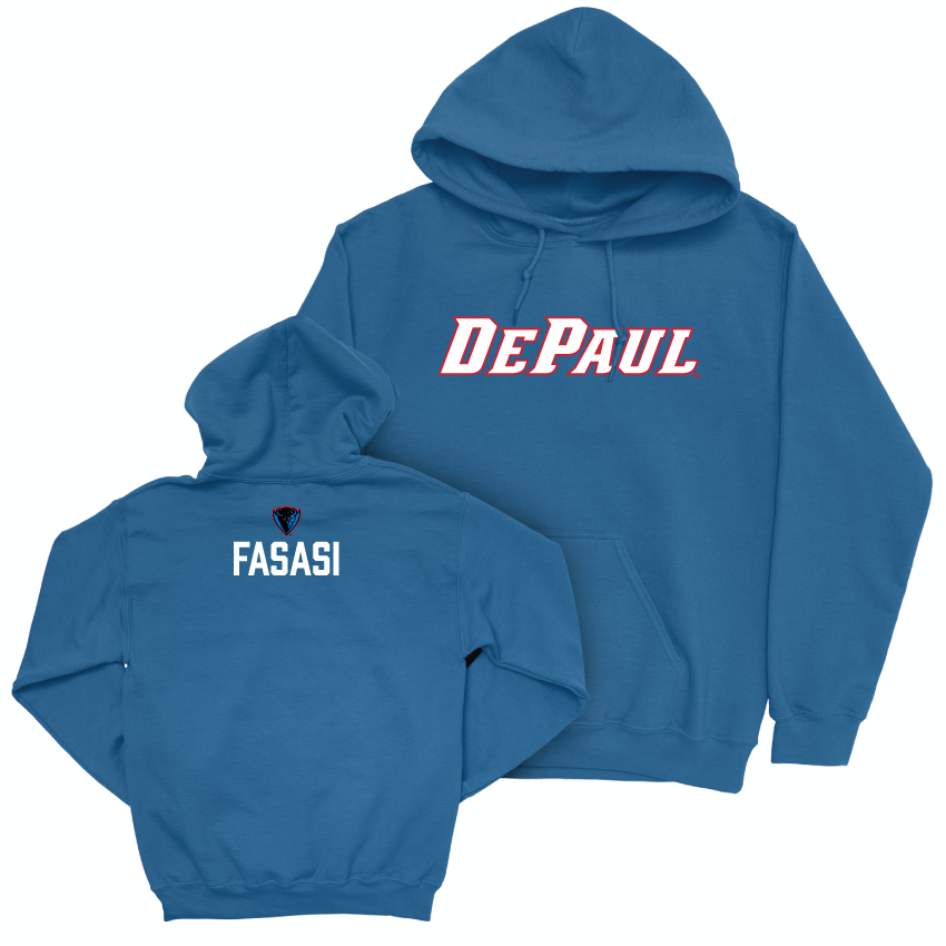 DePaul Men's Track & Field Royal Sideline Hoodie - Daniel Fasasi Youth Small