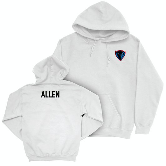 DePaul Women's Track & Field White Logo Hoodie - Kashara Allen Women's Track & Field Youth Small