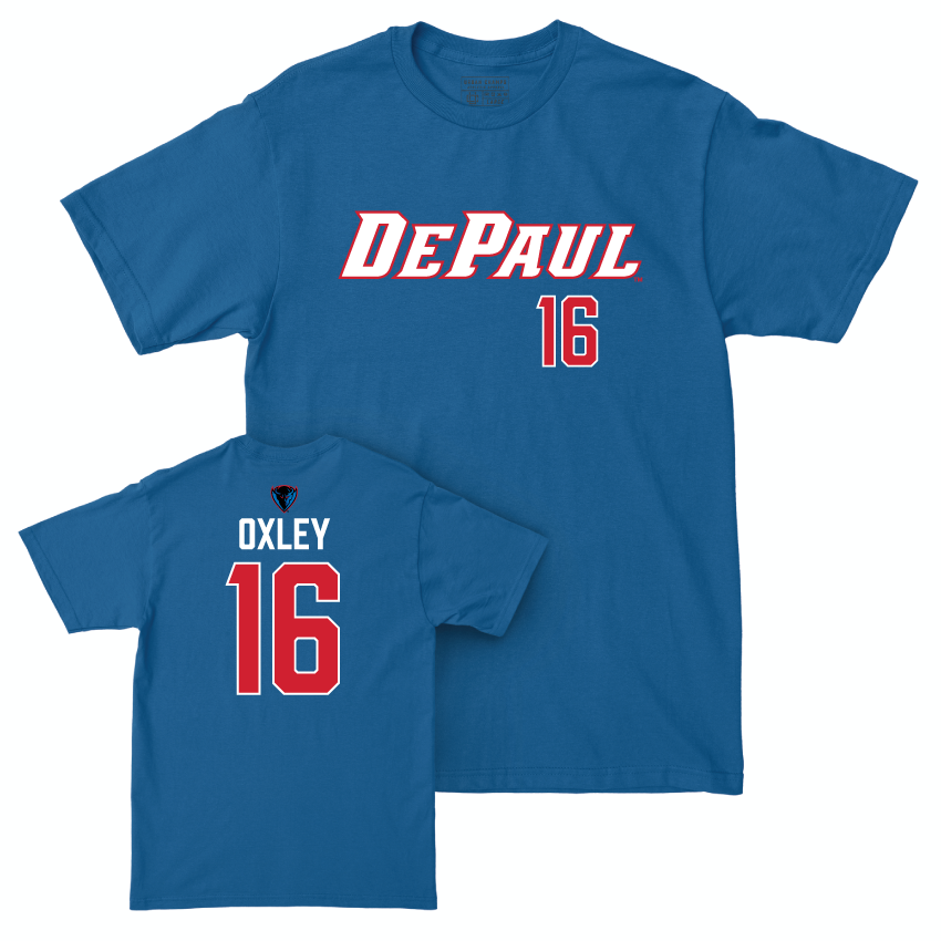 DePaul Volleyball Royal Sideline Tee - Katelynn Oxley | #16 Youth Small