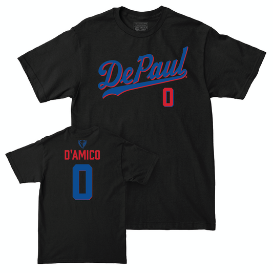 DePaul Men's Basketball Black Script Tee  - Troy D’Amico