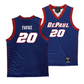 DePaul Men's Royal Basketball Jersey - Brendan Favre | #20