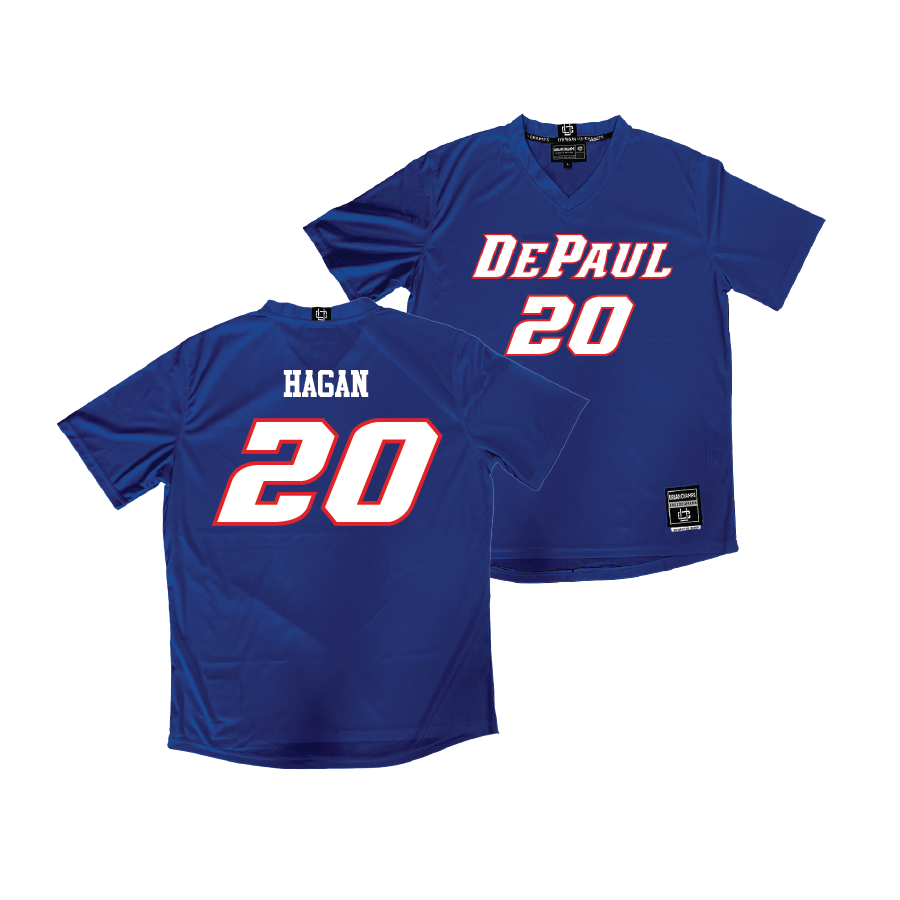 DePaul Men's Soccer Navy Blue Jersey - Cade Hagan | #20