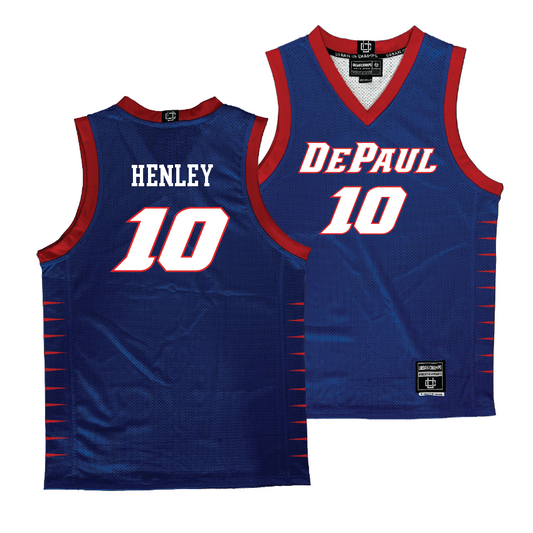 DePaul Men's Royal Basketball Jersey  - Jaden Henley