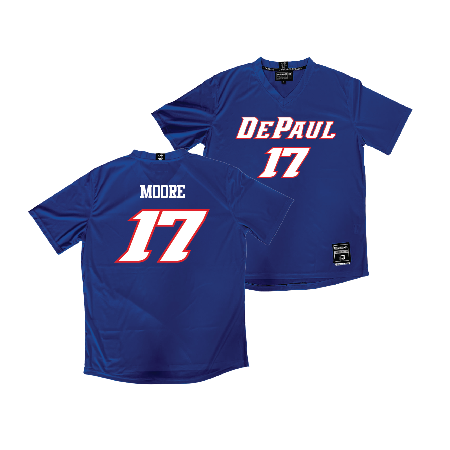 DePaul Men's Soccer Navy Blue Jersey - Sam Moore | #17