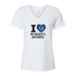 I Love Women's Sports V-Neck Tee