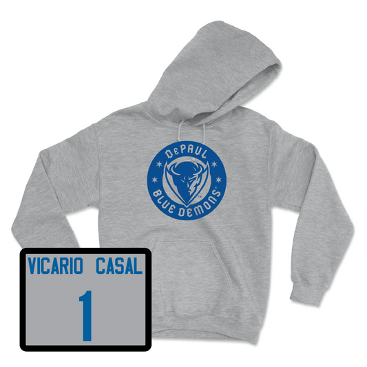Sport Grey Women's Soccer Blue Demons Hoodie - Jimena Vicario Casal
