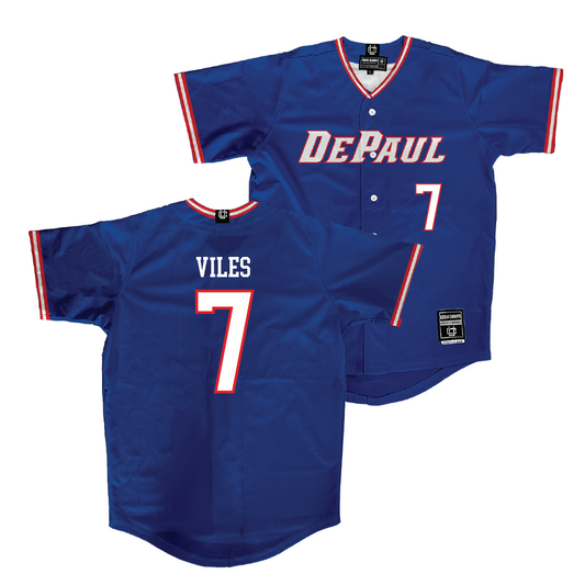 DePaul Softball Blue Jersey - Payton Viles | #7