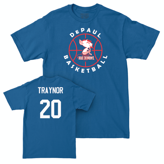 Blue Men's Basketball Retro Tee  - Jayden Traynor