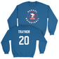 Blue Men's Basketball Retro Crewneck  - Jayden Traynor