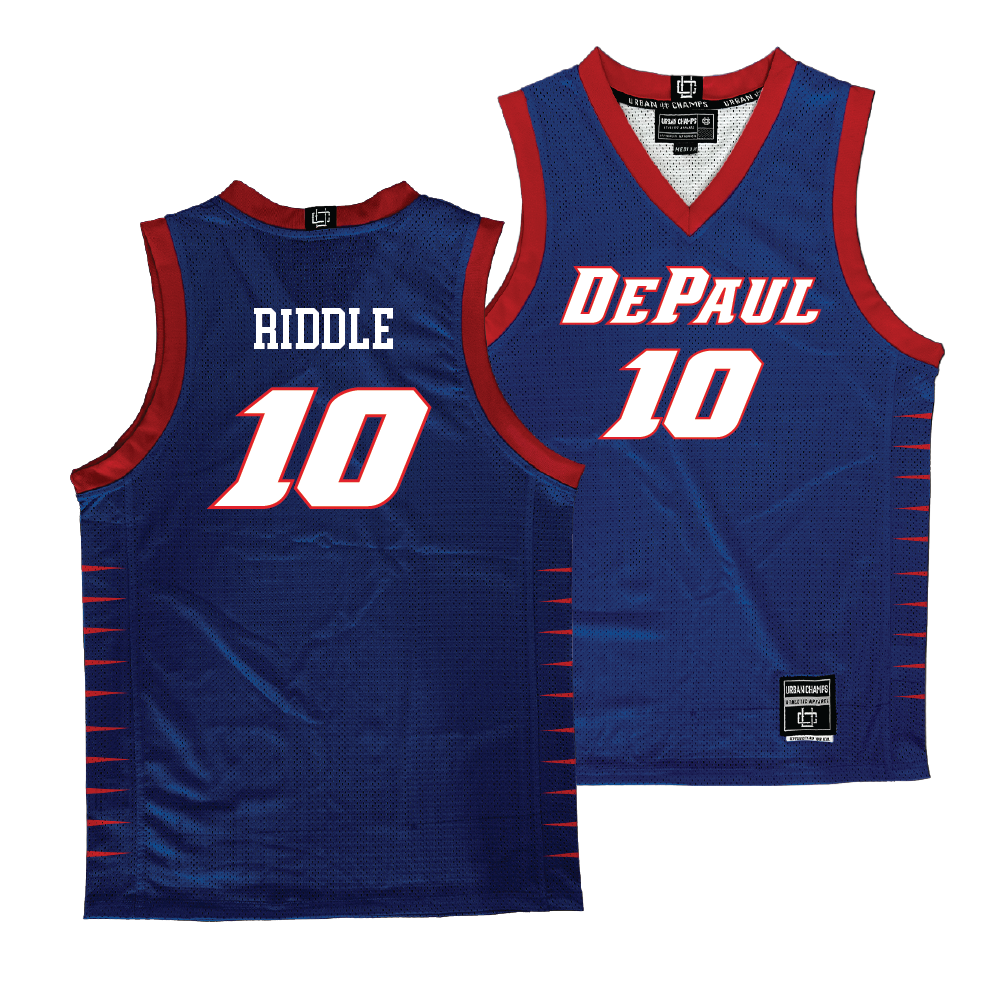 DePaul Men's Royal Basketball Jersey  - Chris Riddle