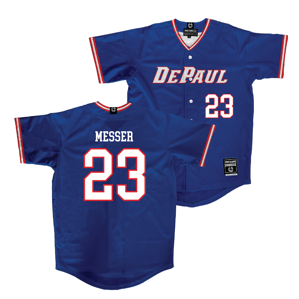 DePaul Softball Blue Jersey  - Hannah Messer