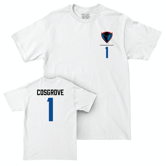 DePaul Softball White Logo Comfort Colors Tee  - Baylee Cosgrove