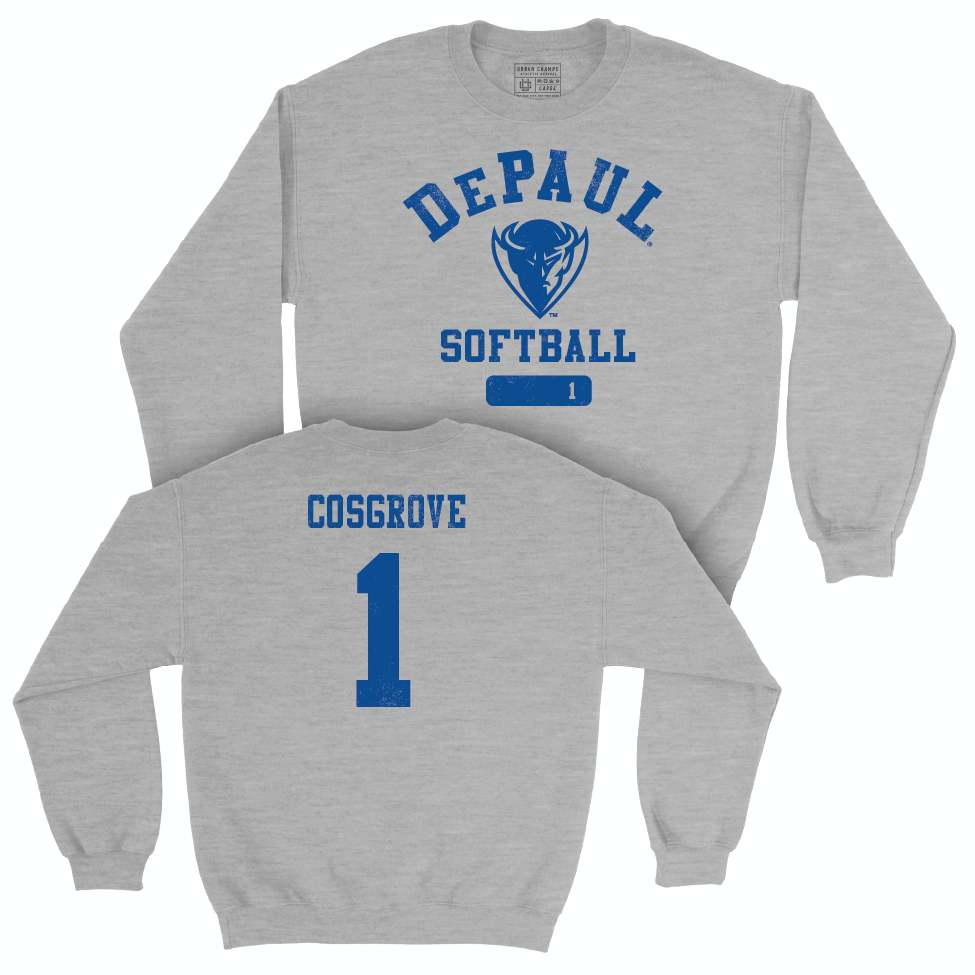 DePaul Softball Sport Grey Varsity Crew  - Baylee Cosgrove