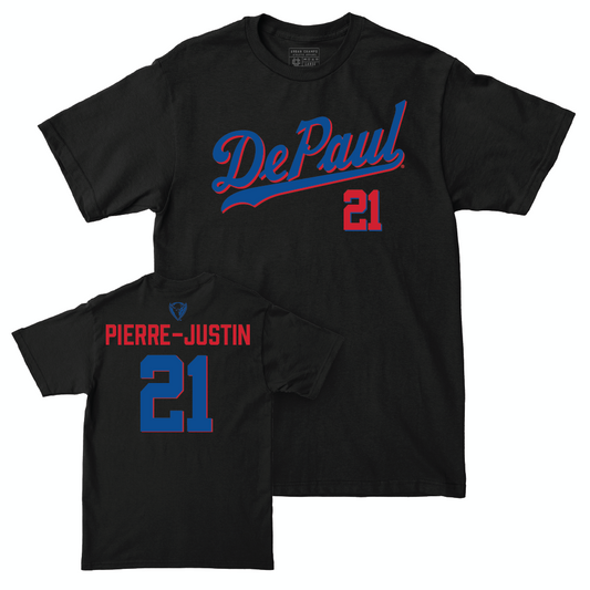 DePaul Men's Basketball Black Script Tee  - Theo Pierre-justin