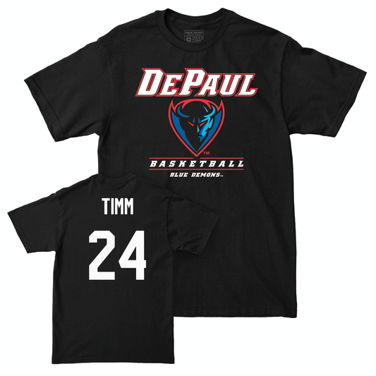 Women's Basketball Black Hardwood Tee - Ally Timm